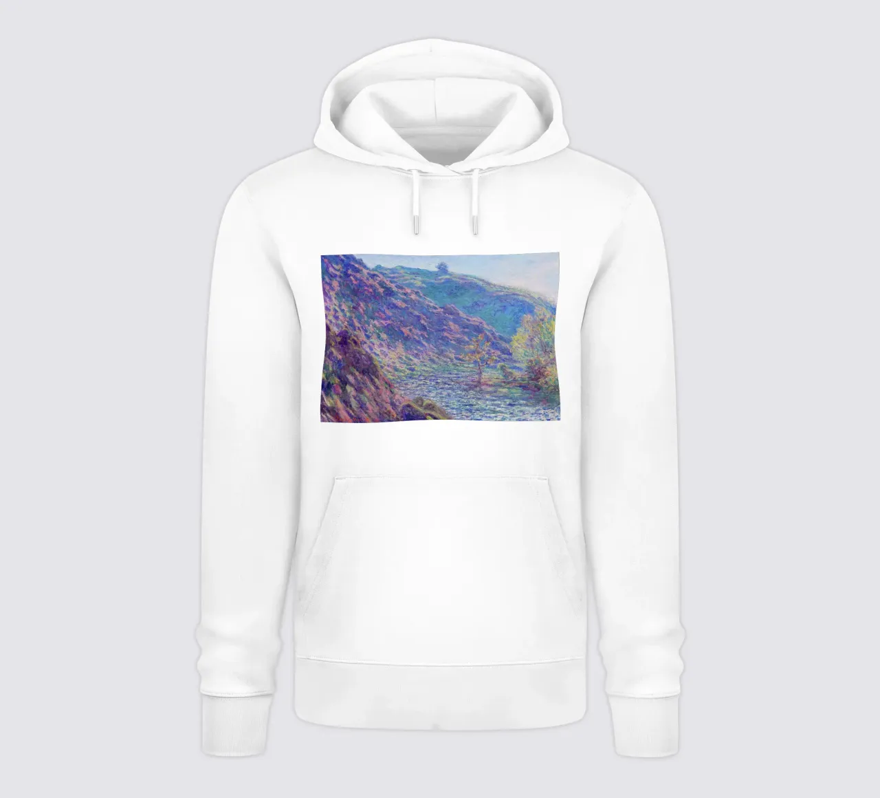 Il fiume Petite Creuse (1889) di Claude Monet. felpa con cappuccio da Monet Art Prints
