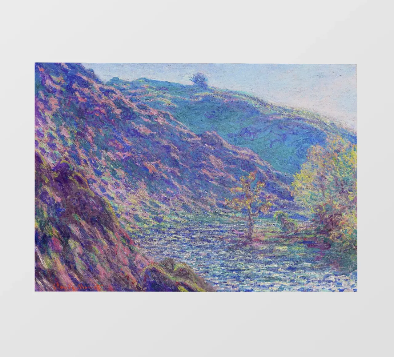 Il fiume Petite Creuse (1889) di Claude Monet. pellicola backlit da Monet Art Prints