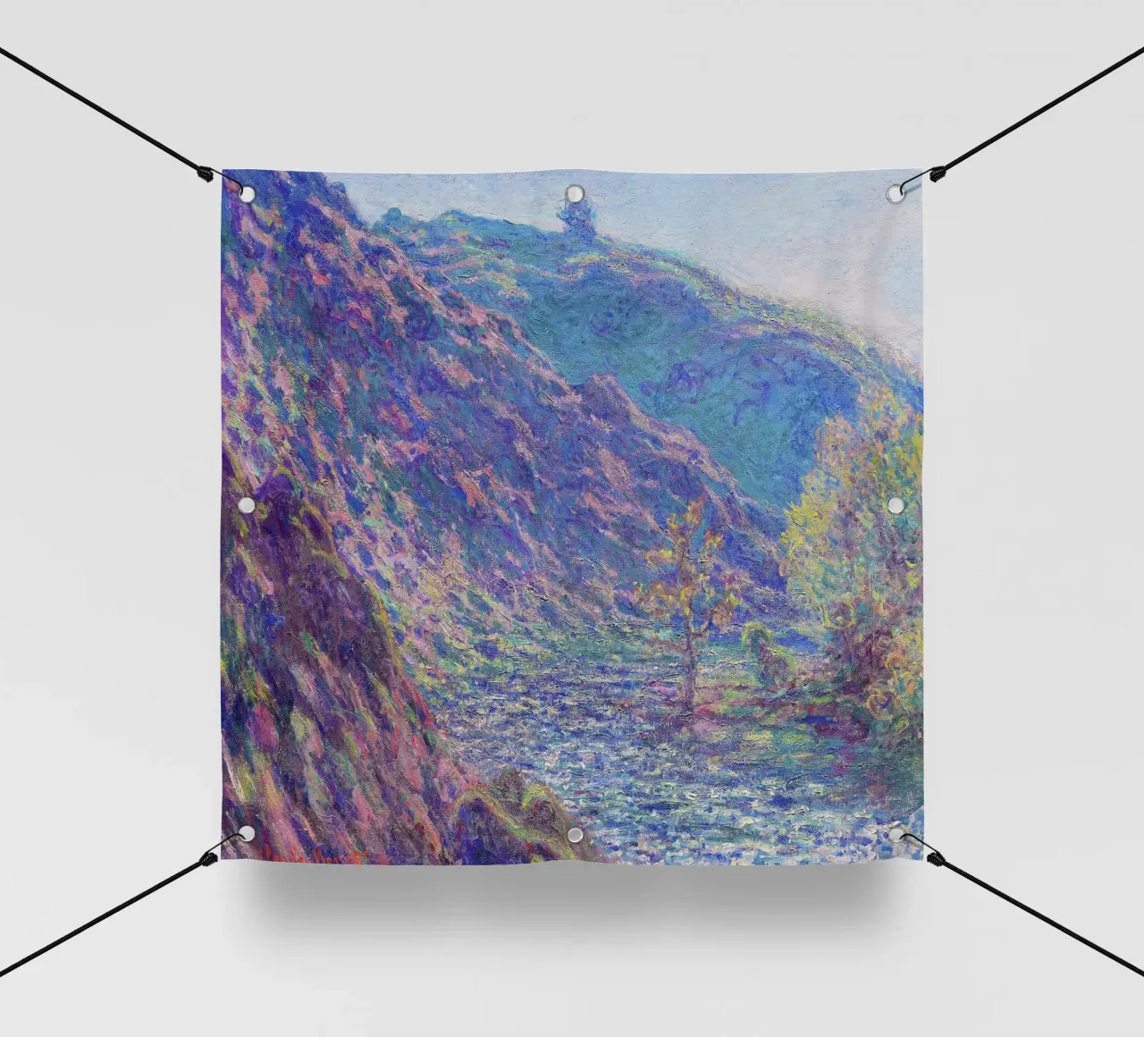Il fiume Petite Creuse (1889) di Claude Monet. telo in pvc da Monet Art Prints