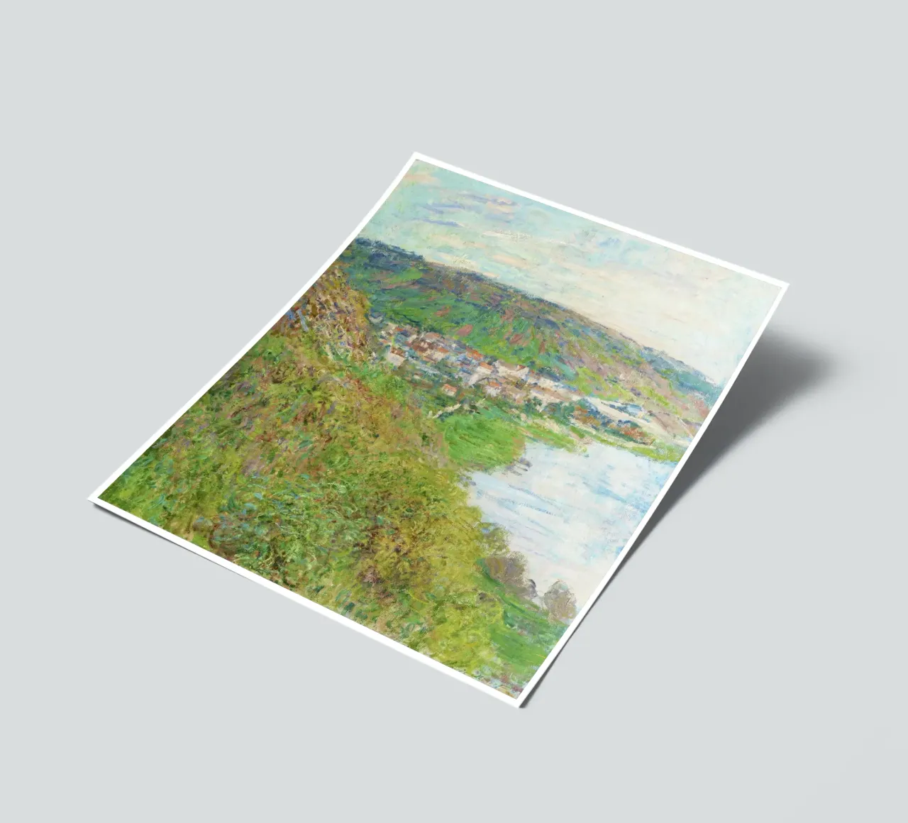 Claude Monet's View of Vétheuil (1880) sticker sheet by Monet Art Prints