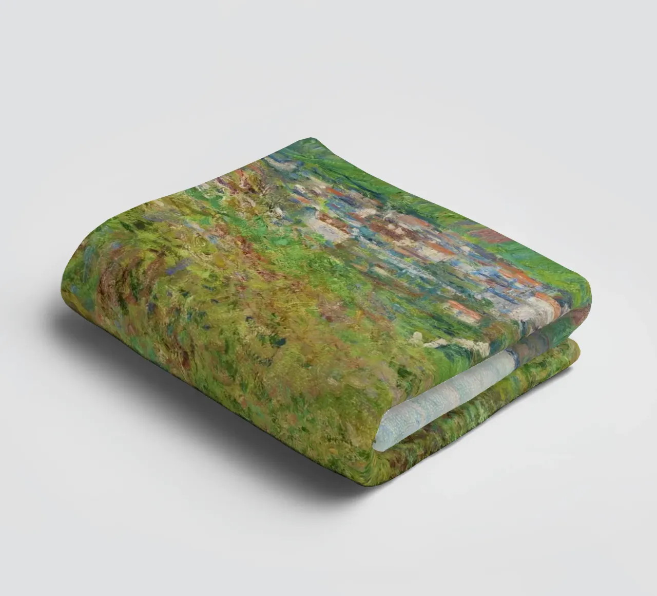 Claude Monet's View of Vétheuil (1880) towel by Monet Art Prints
