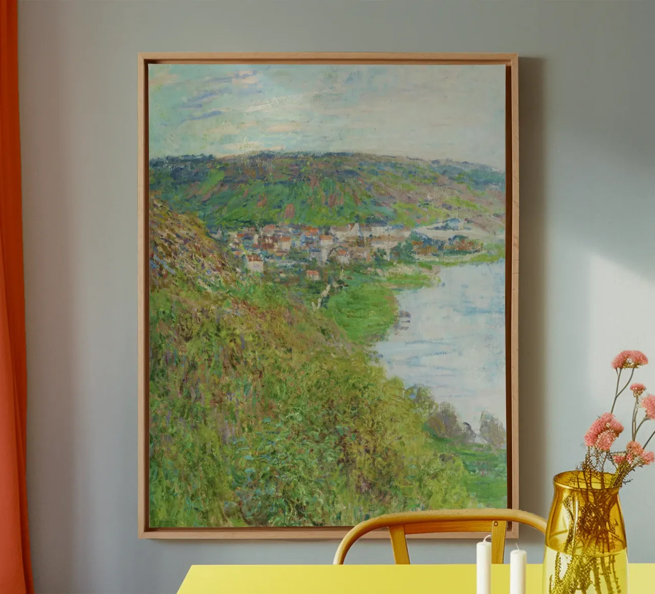 Claude Monet's View of Vétheuil (1880) canvas by Monet Art Prints
