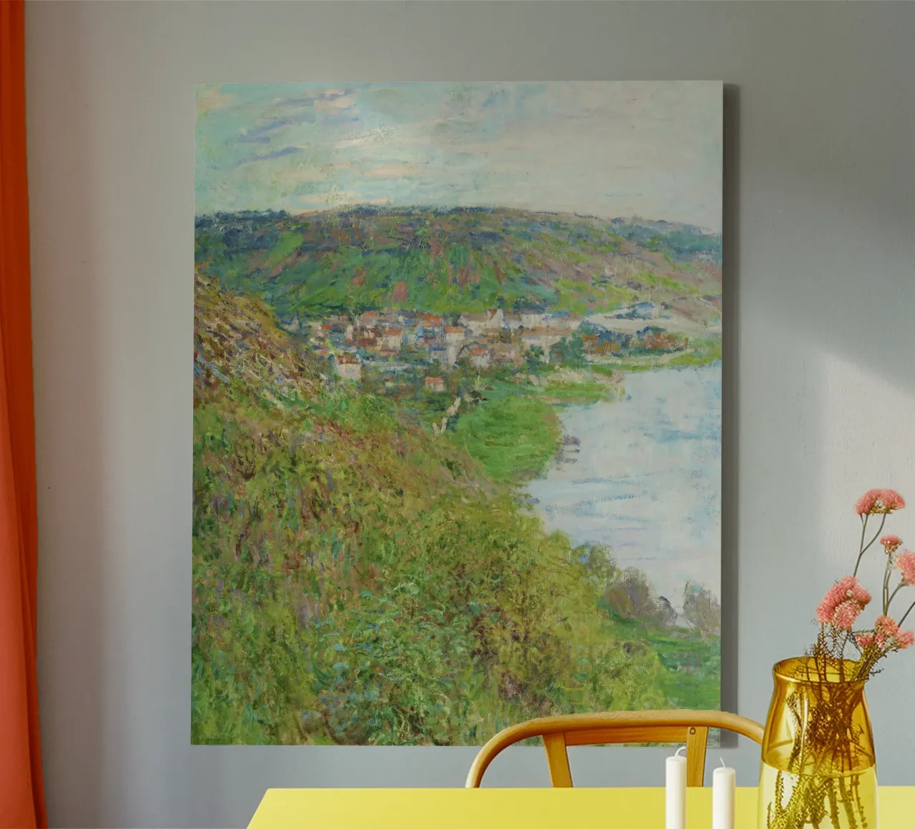 Claude Monet's View of Vétheuil (1880) canvas by Monet Art Prints