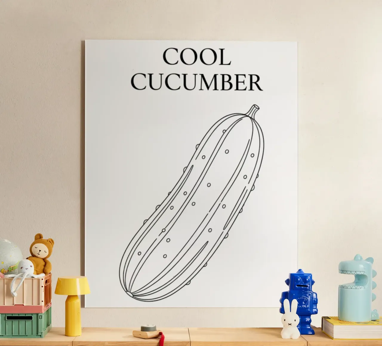 Cool Cucumber acrylic glass by FruityNoodly