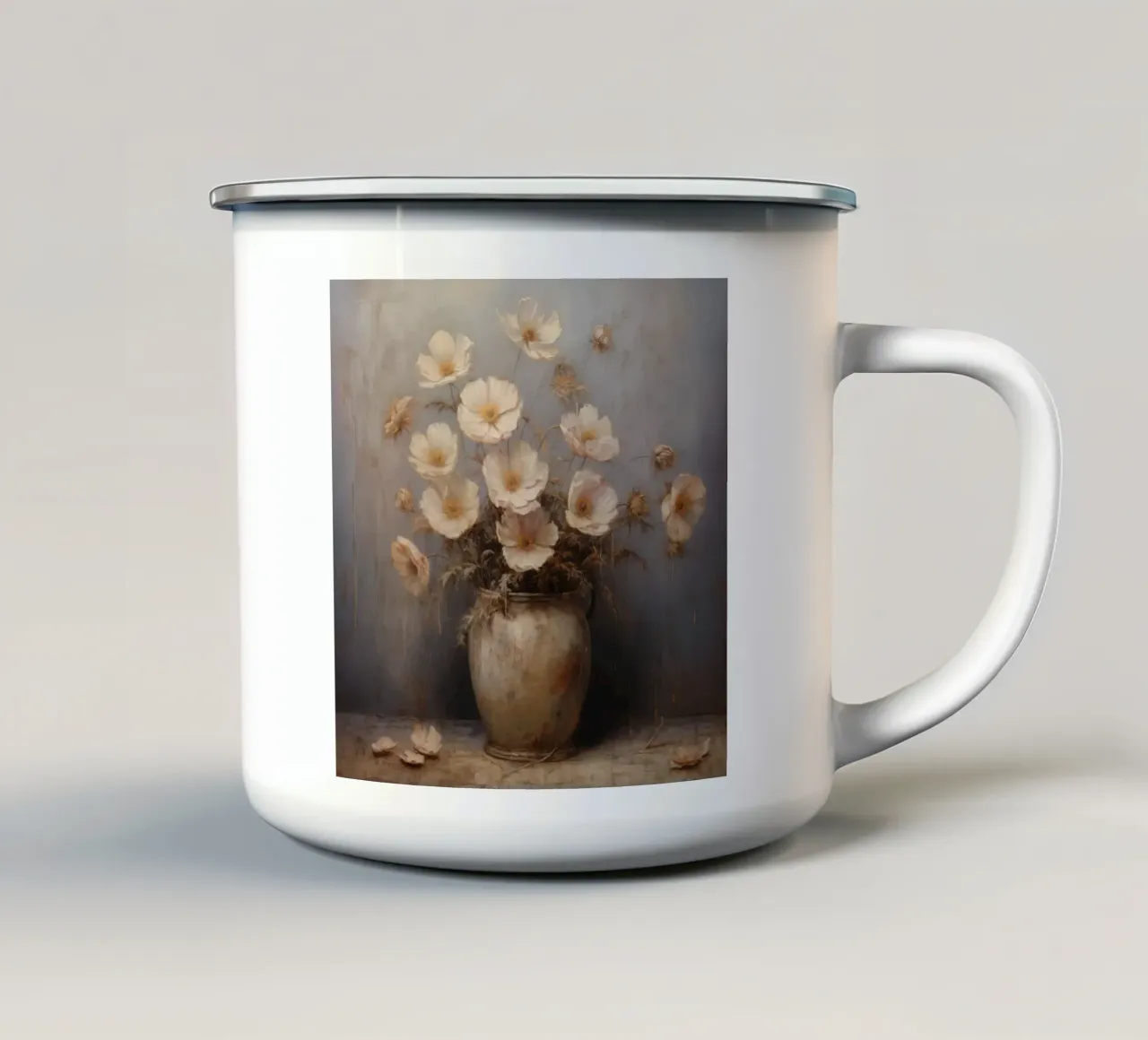 Una vita tranquilla con i fiori tazza in smalto da Imagine