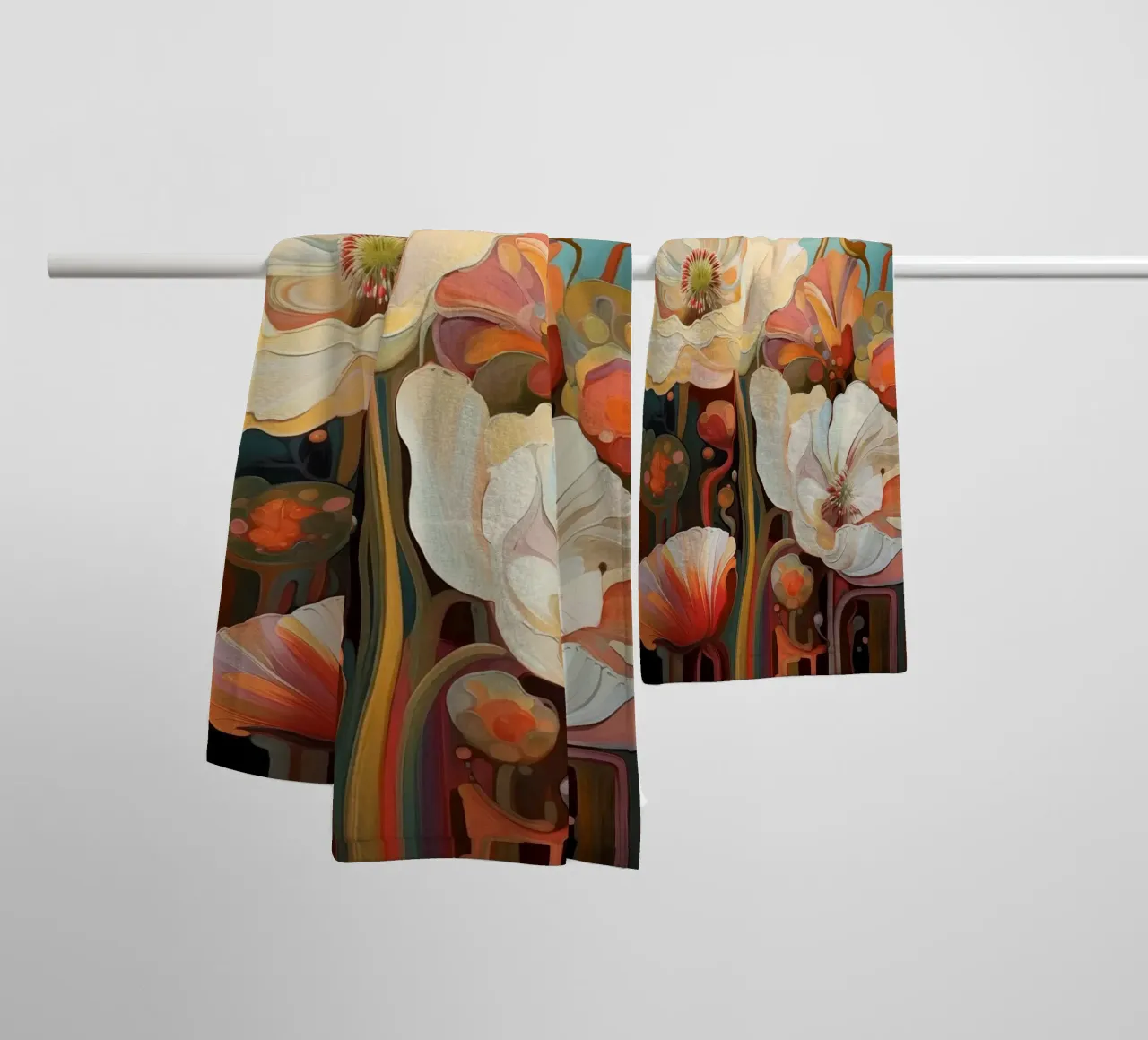 Fiori astratti asciugamano da bagno da Imagine