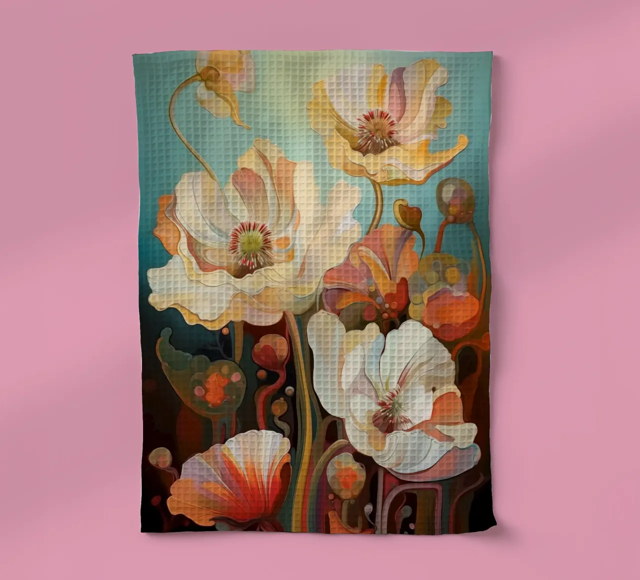 Fiori astratti canovaccio da cucina da Imagine
