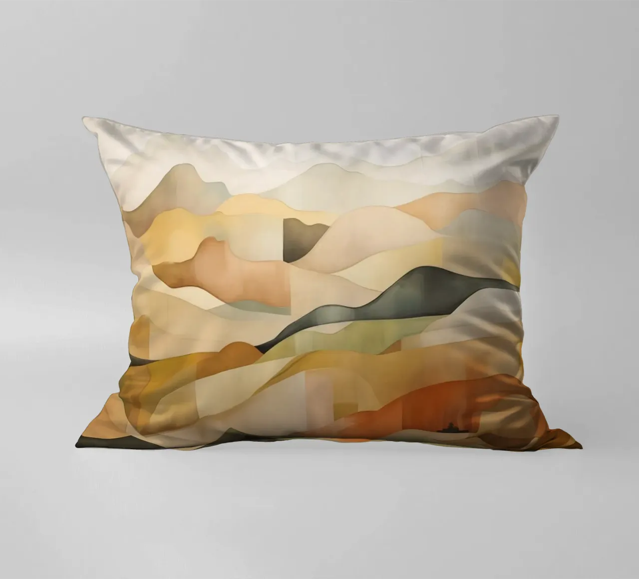 Abstract landscape decorative cushion by Imagine