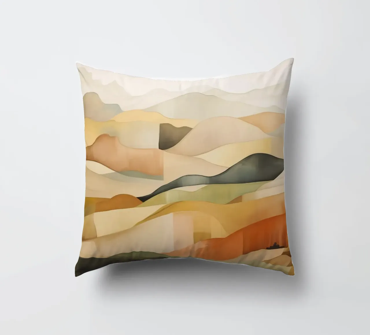 Abstract landscape decorative cushion by Imagine