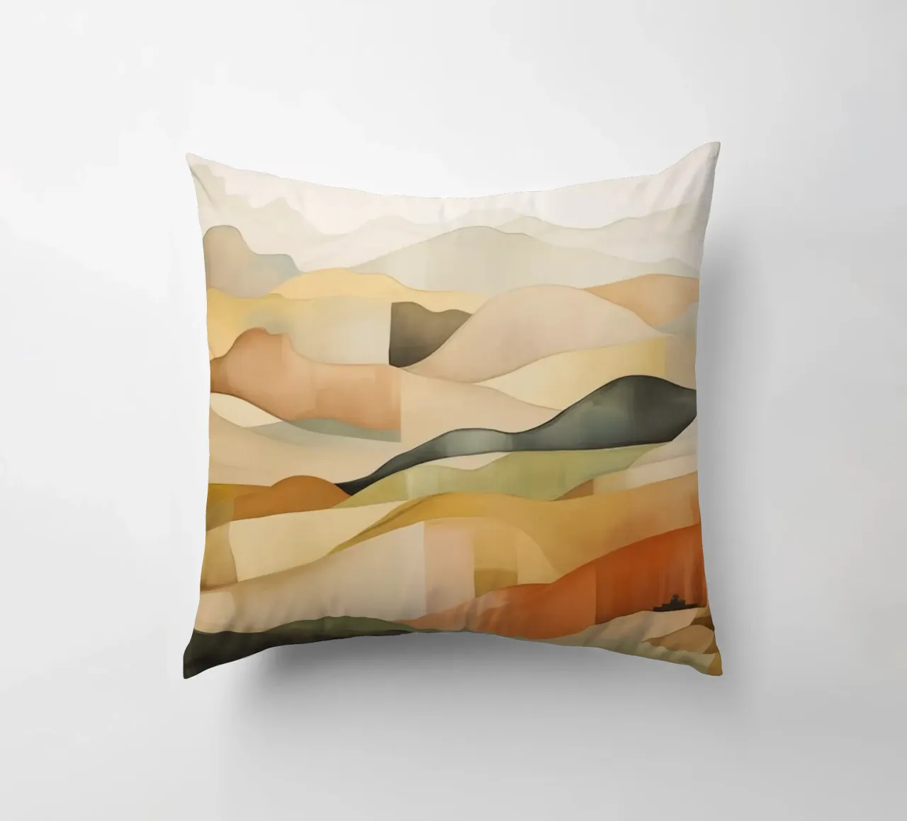 Abstract landscape decorative cushion by Imagine