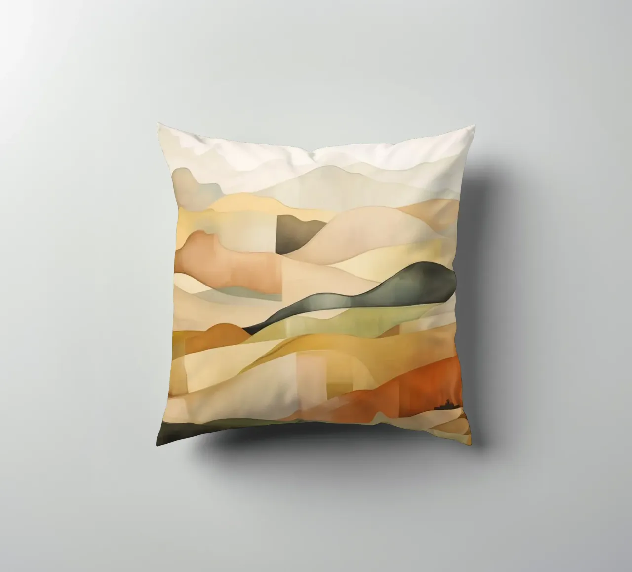 Abstract landscape decorative cushion by Imagine
