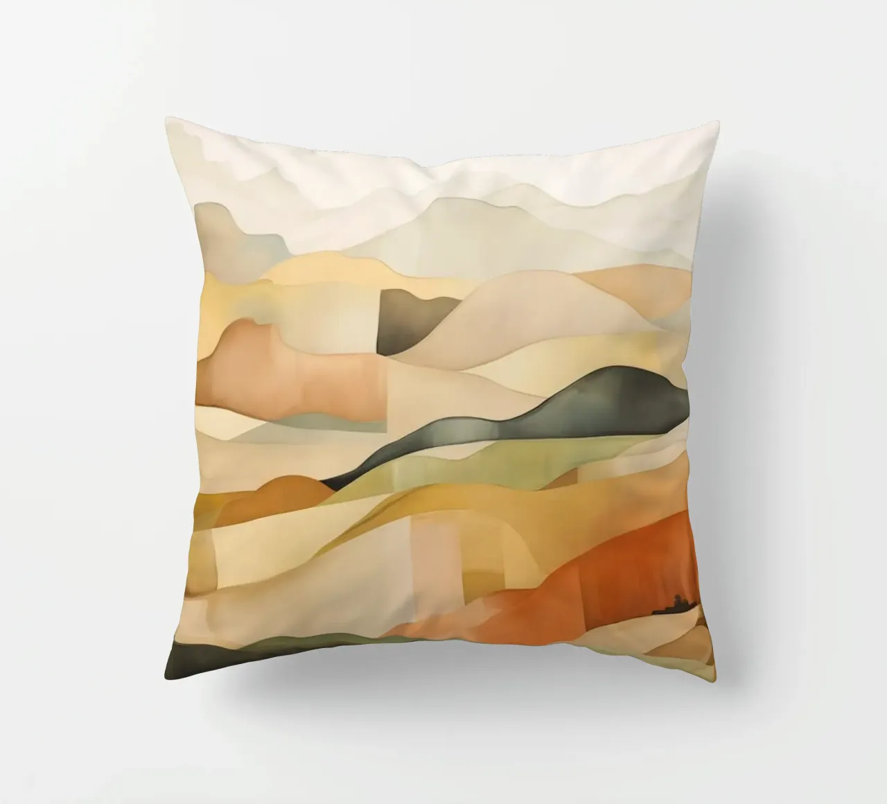 Abstract landscape decorative cushion by Imagine