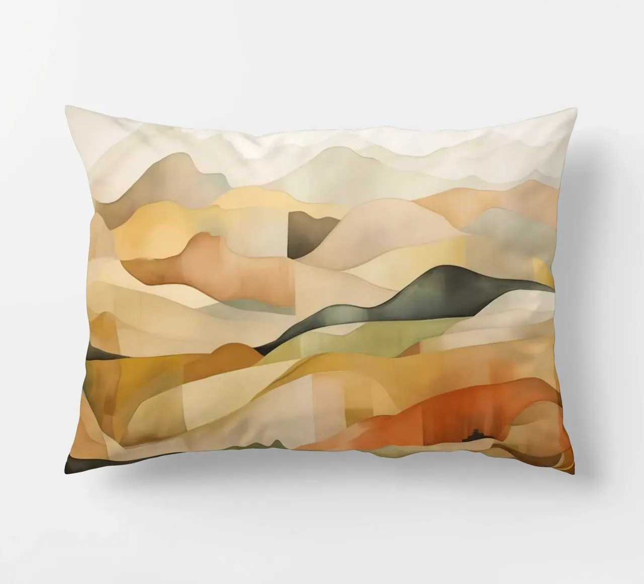 Abstract landscape decorative cushion by Imagine