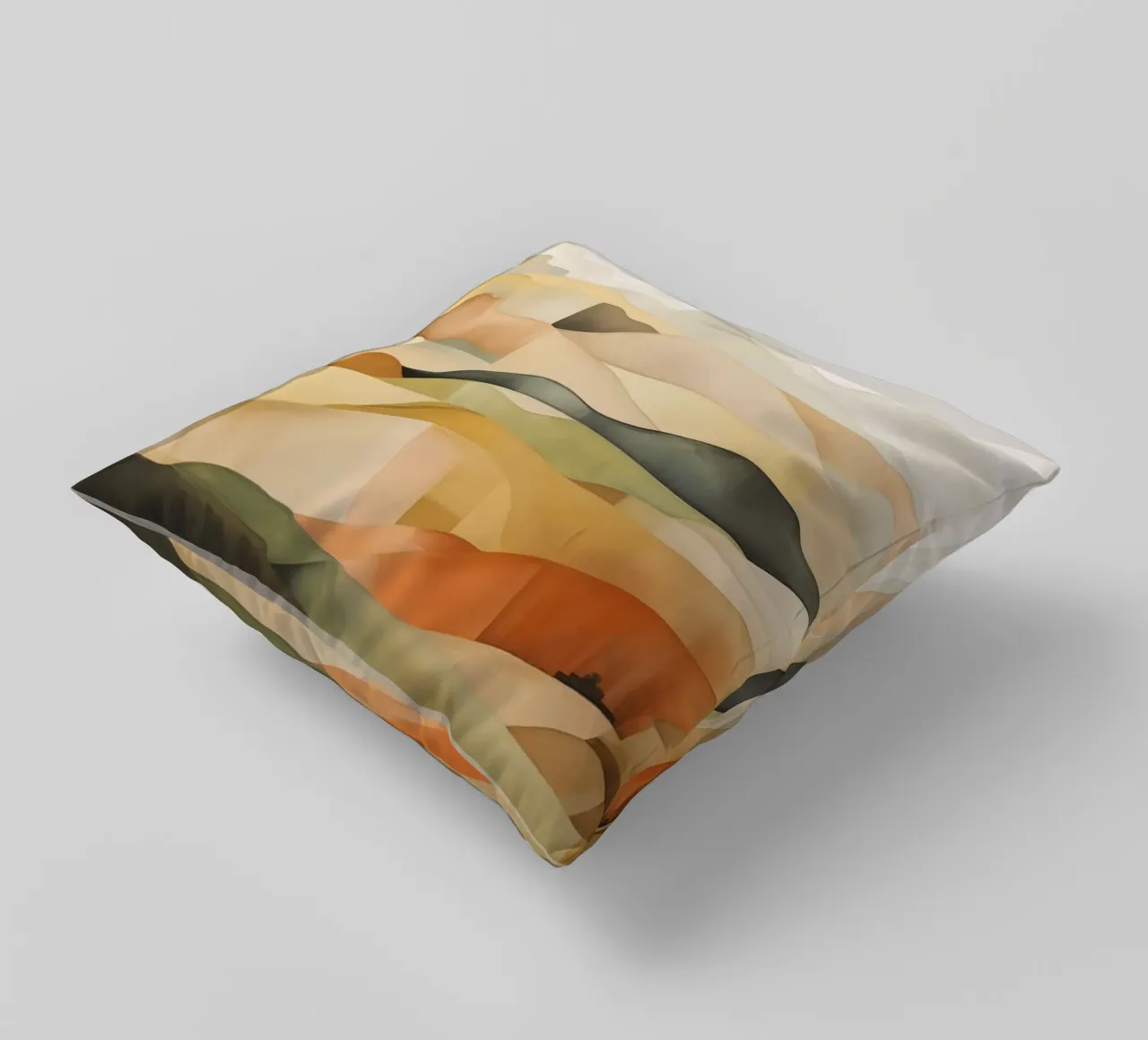 Abstract landscape decorative cushion by Imagine