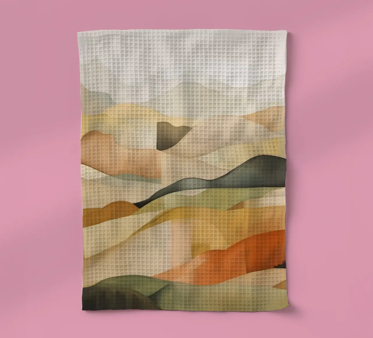Abstract landscape tea towel by Imagine