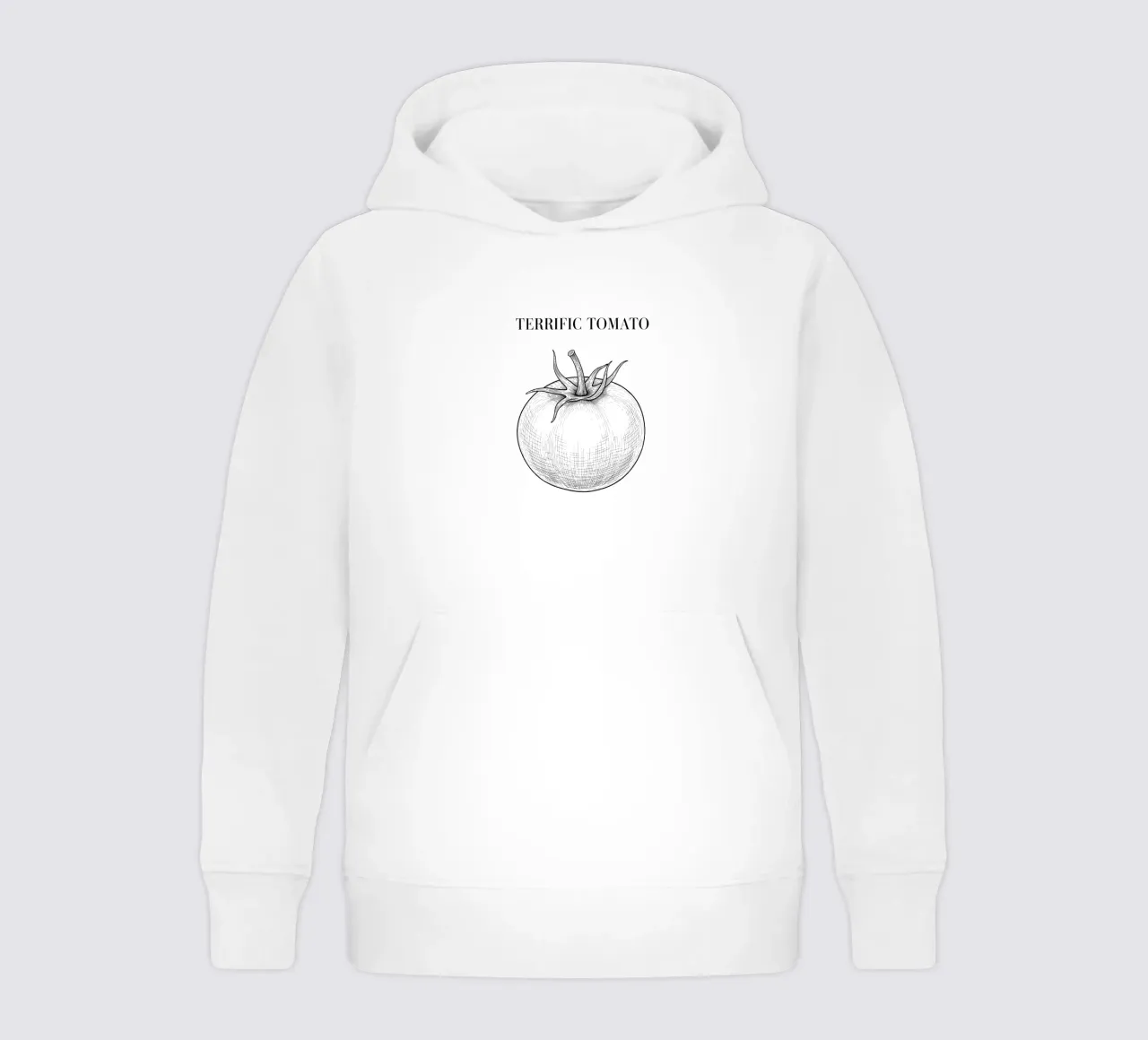 The Quiet Radiance of Red: A Terrific Tomato's Soul kids hoodie by FruityNoodly