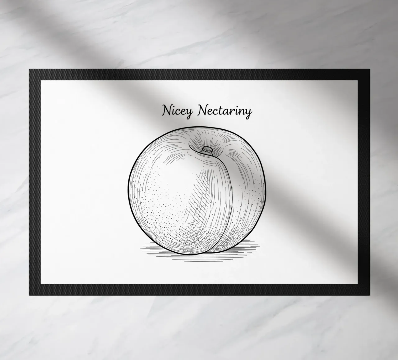 Nicey Nectariny: Existential Fruit doormat by FruityNoodly