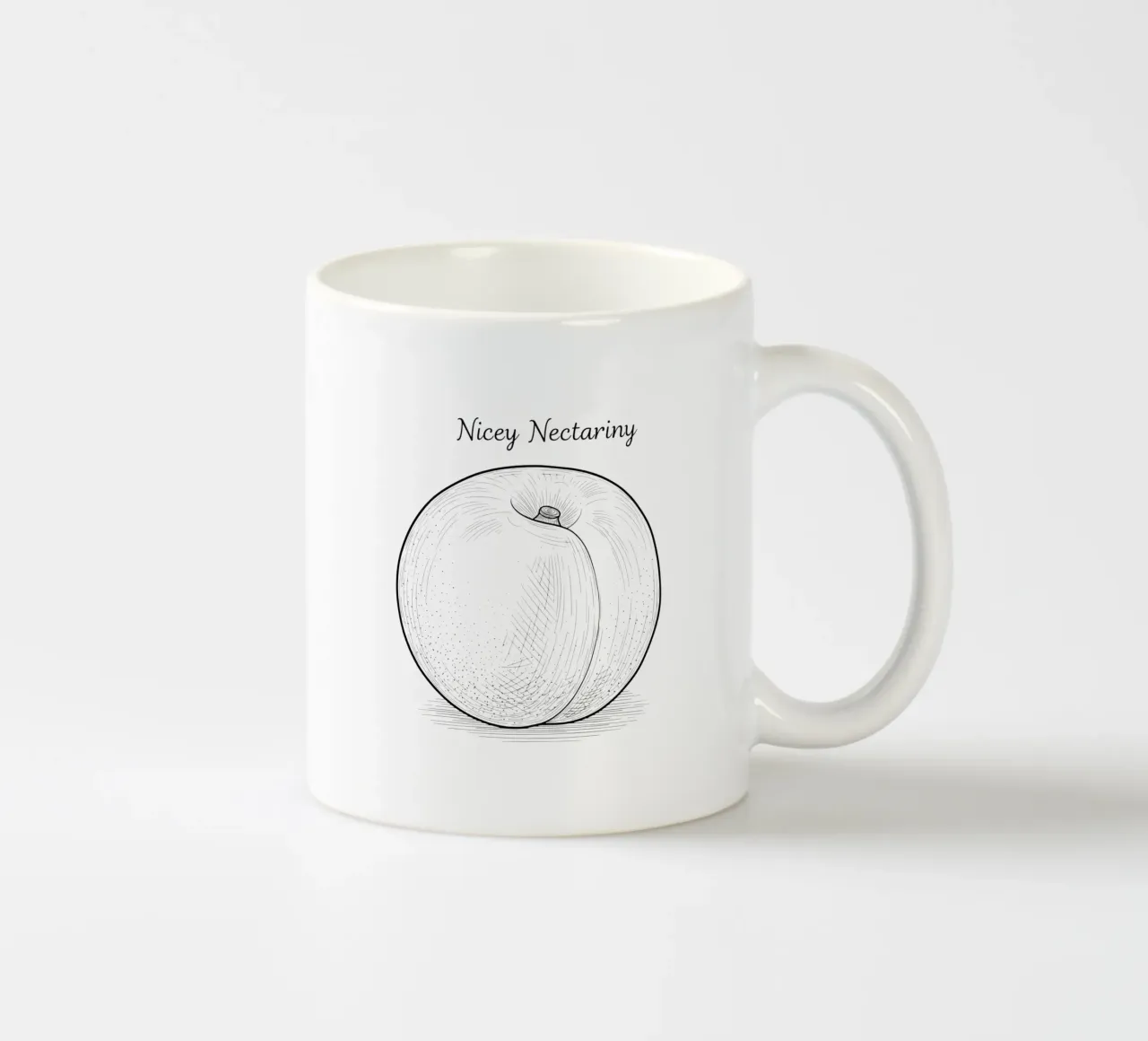 Nicey Nectariny: Existential Fruit tazza in ceramica da FruityNoodly