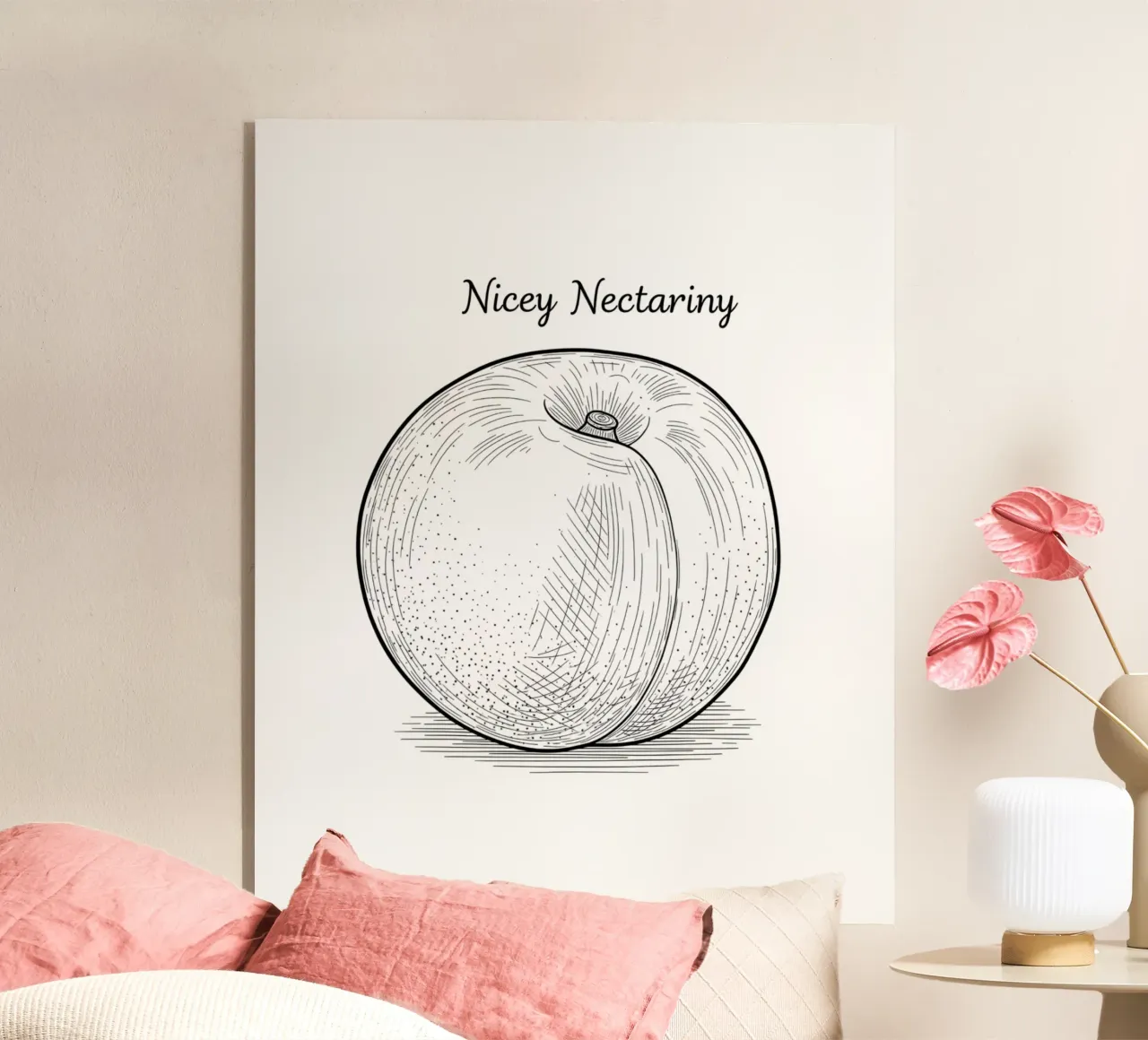 Nicey Nectariny: Existential Fruit acryl van FruityNoodly