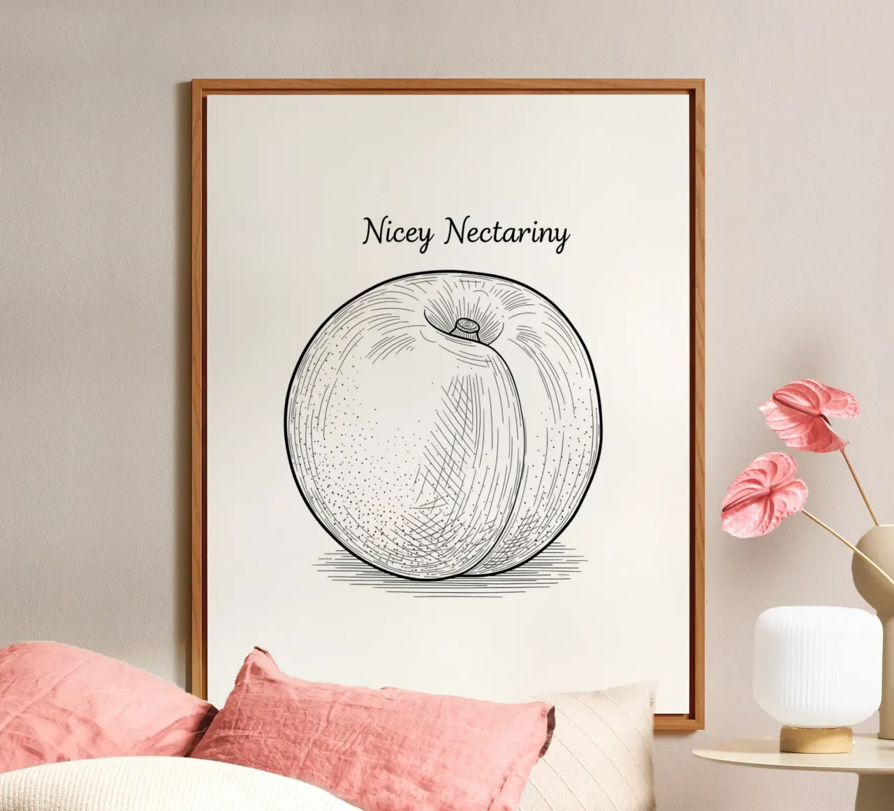 Nicey Nectariny: Existential Fruit alluminio dibond da FruityNoodly