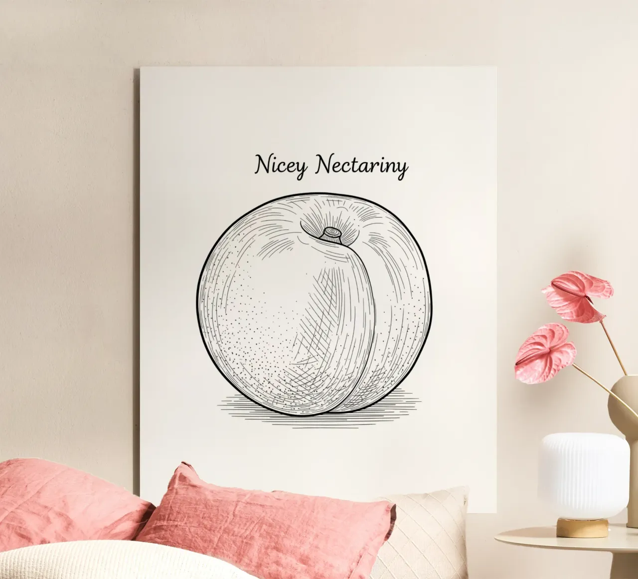 Nicey Nectariny: Existential Fruit alluminio dibond da FruityNoodly