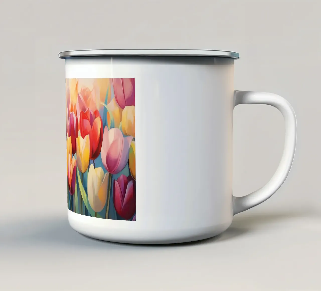Tulipani tazza in smalto da Imagine