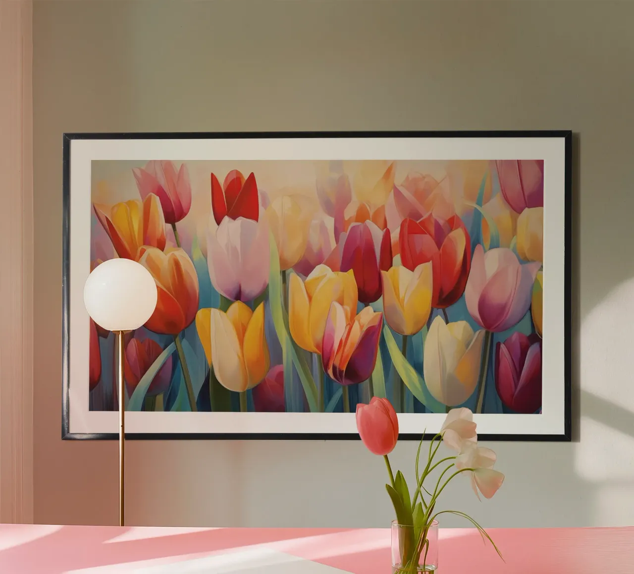 Tulipani poster con telaio in plastica da Imagine