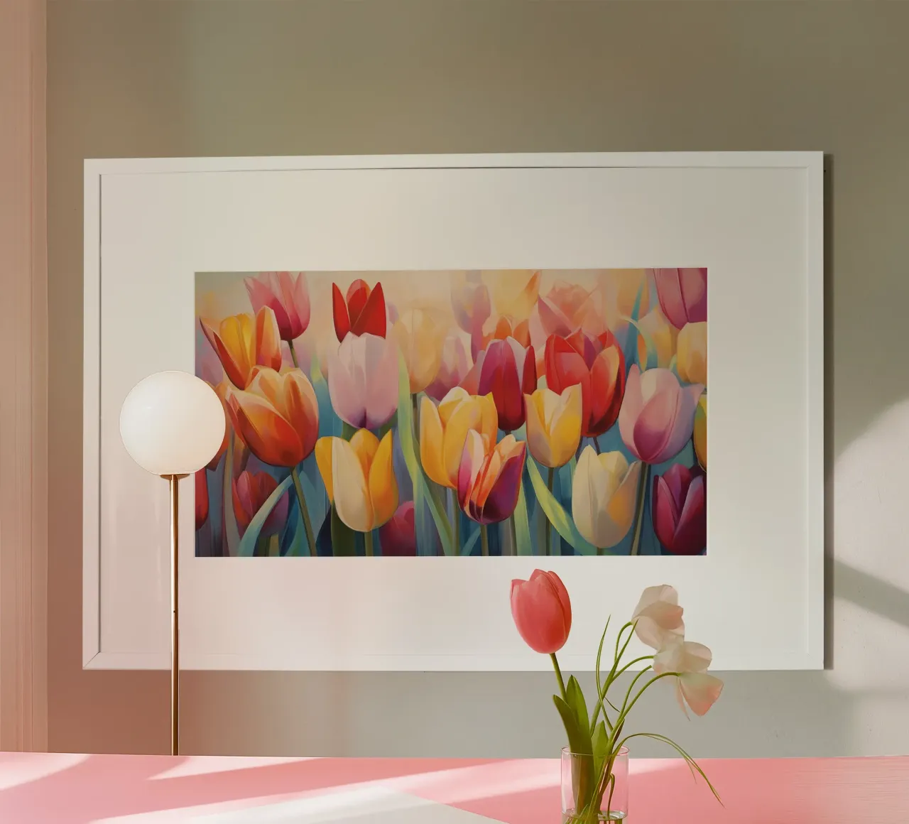 Tulipani poster con telaio in plastica da Imagine