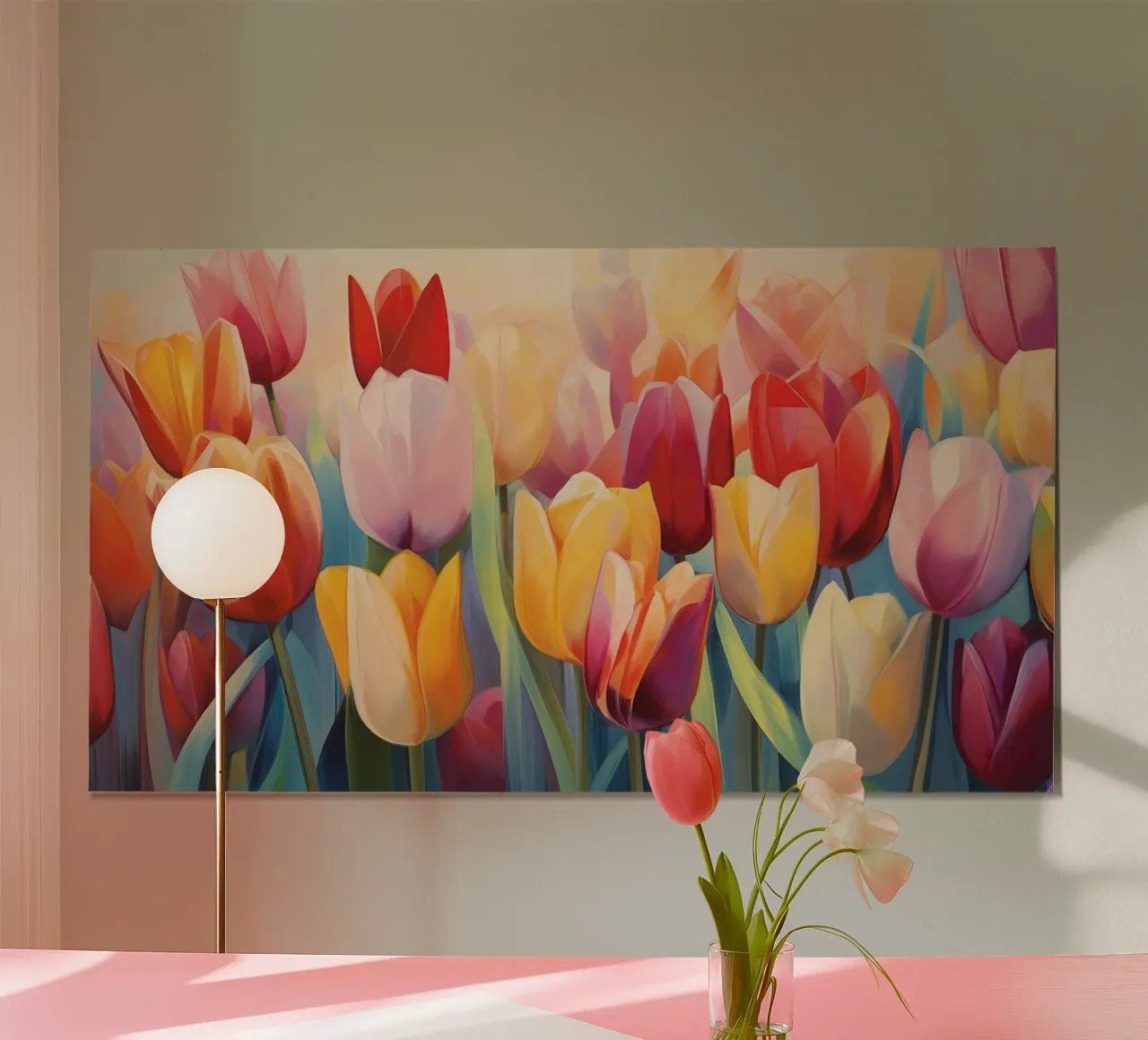 Tulipani poster con telaio in plastica da Imagine