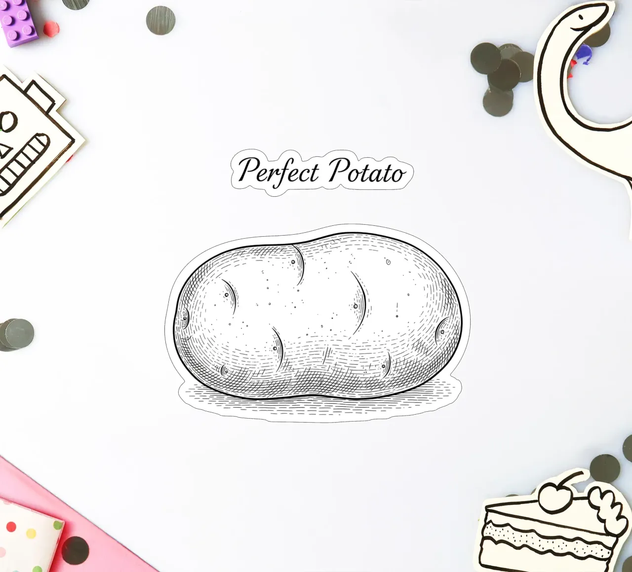 Perfect Potato: A Spud-tacular Masterpiece sticker by FruityNoodly