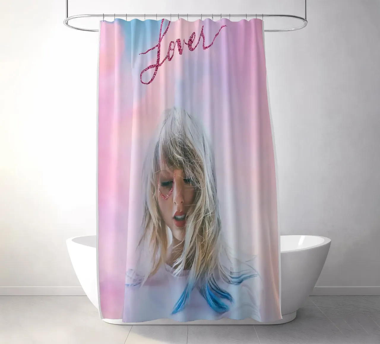 Lover shower curtain by Attaboy Dsgn