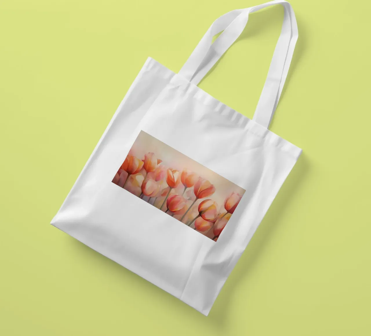 Ploughing tulpen tote bag by Imagine