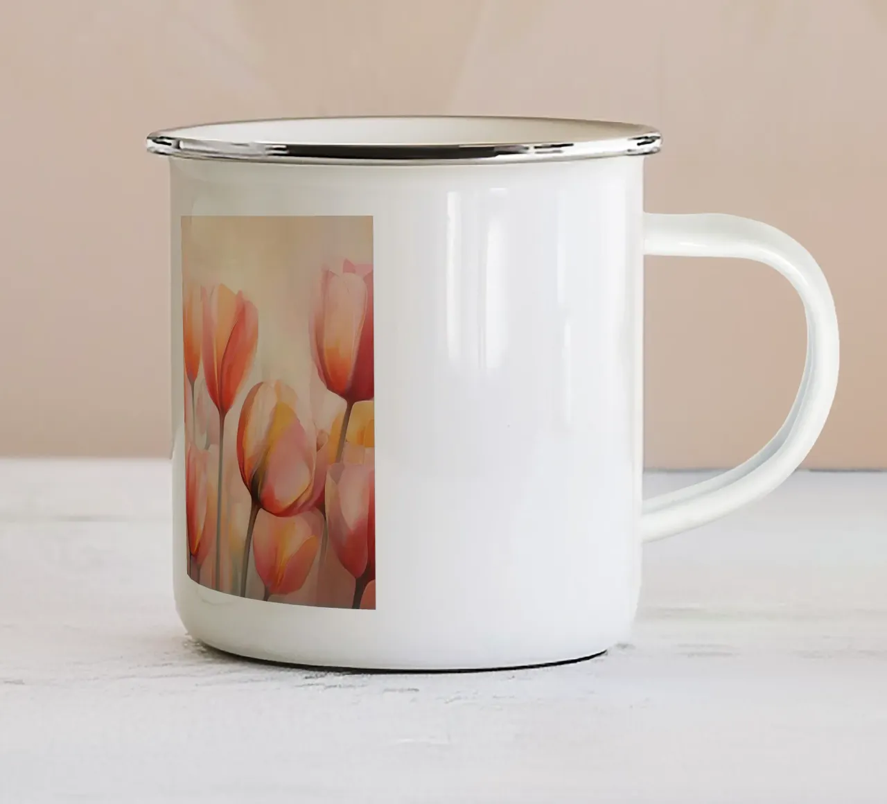 Aratura del tulipano tazza in smalto da Imagine