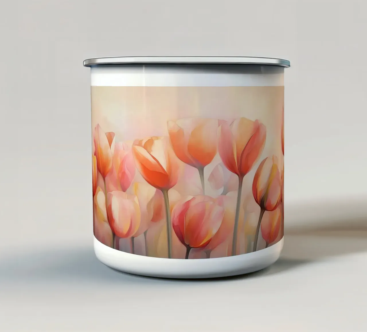 Aratura del tulipano tazza in smalto da Imagine
