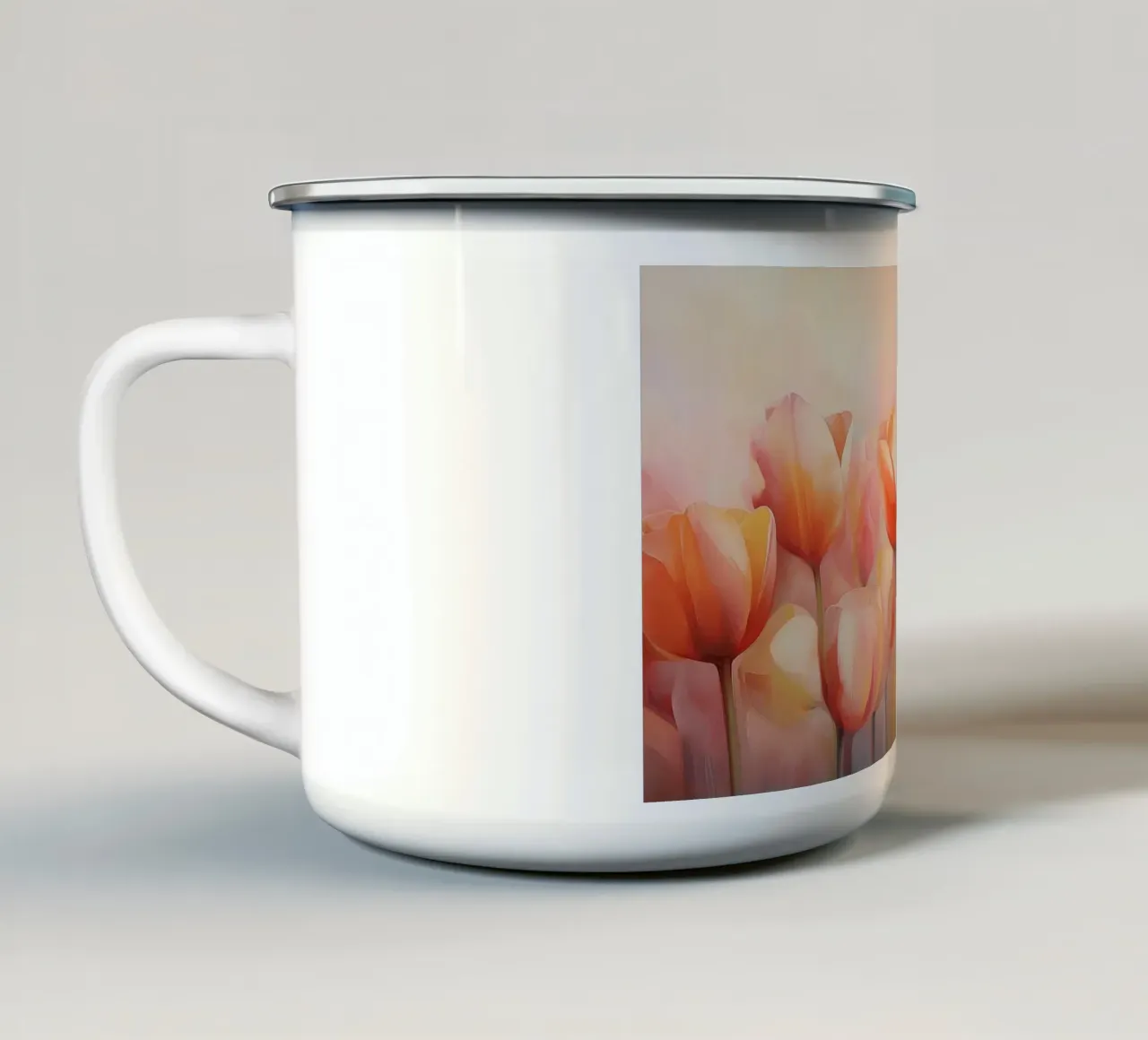 Aratura del tulipano tazza in smalto da Imagine