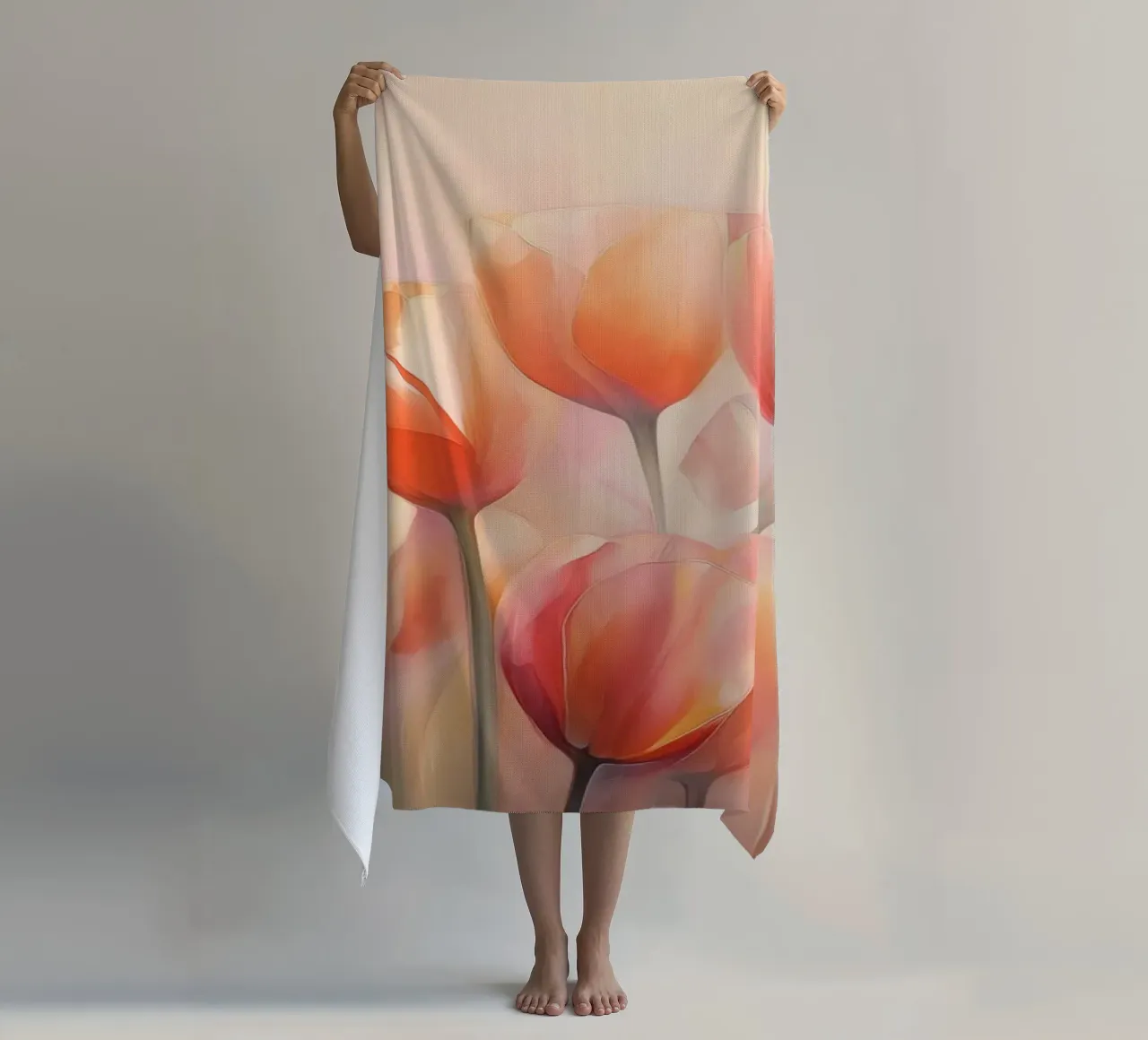 Tulpen ploegen strandhanddoek van Imagine