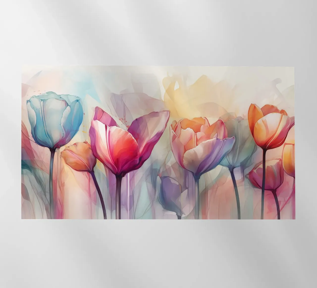 Tulipani acquerello pellicola backlit da Imagine