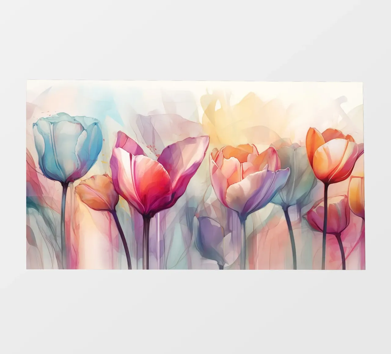 Tulipani acquerello pellicola backlit da Imagine