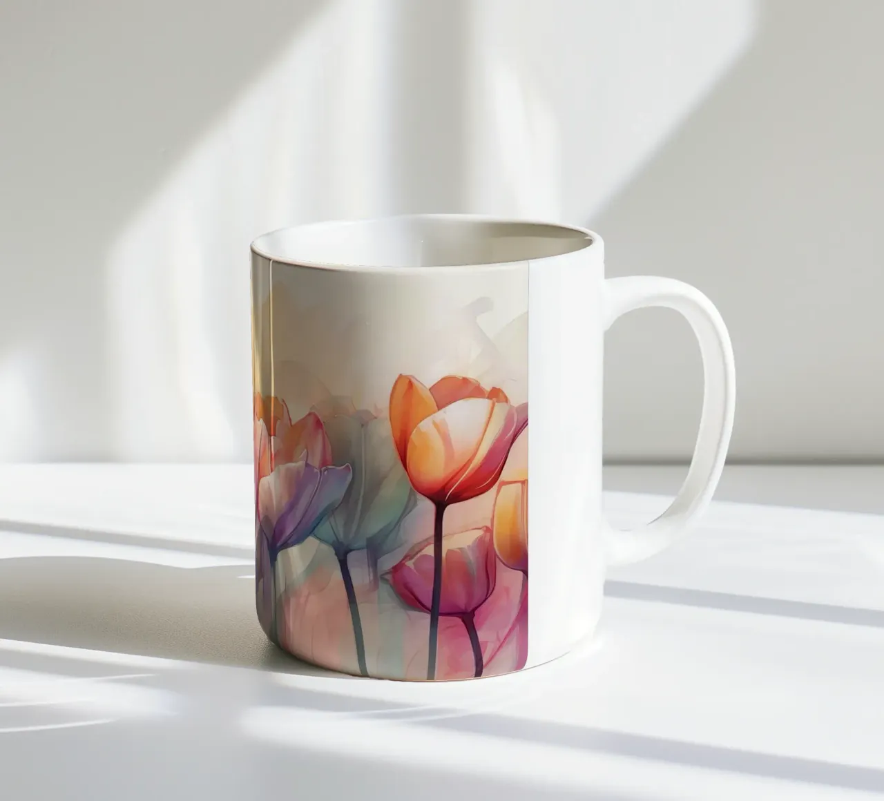 Tulipani acquerello tazza in ceramica da Imagine
