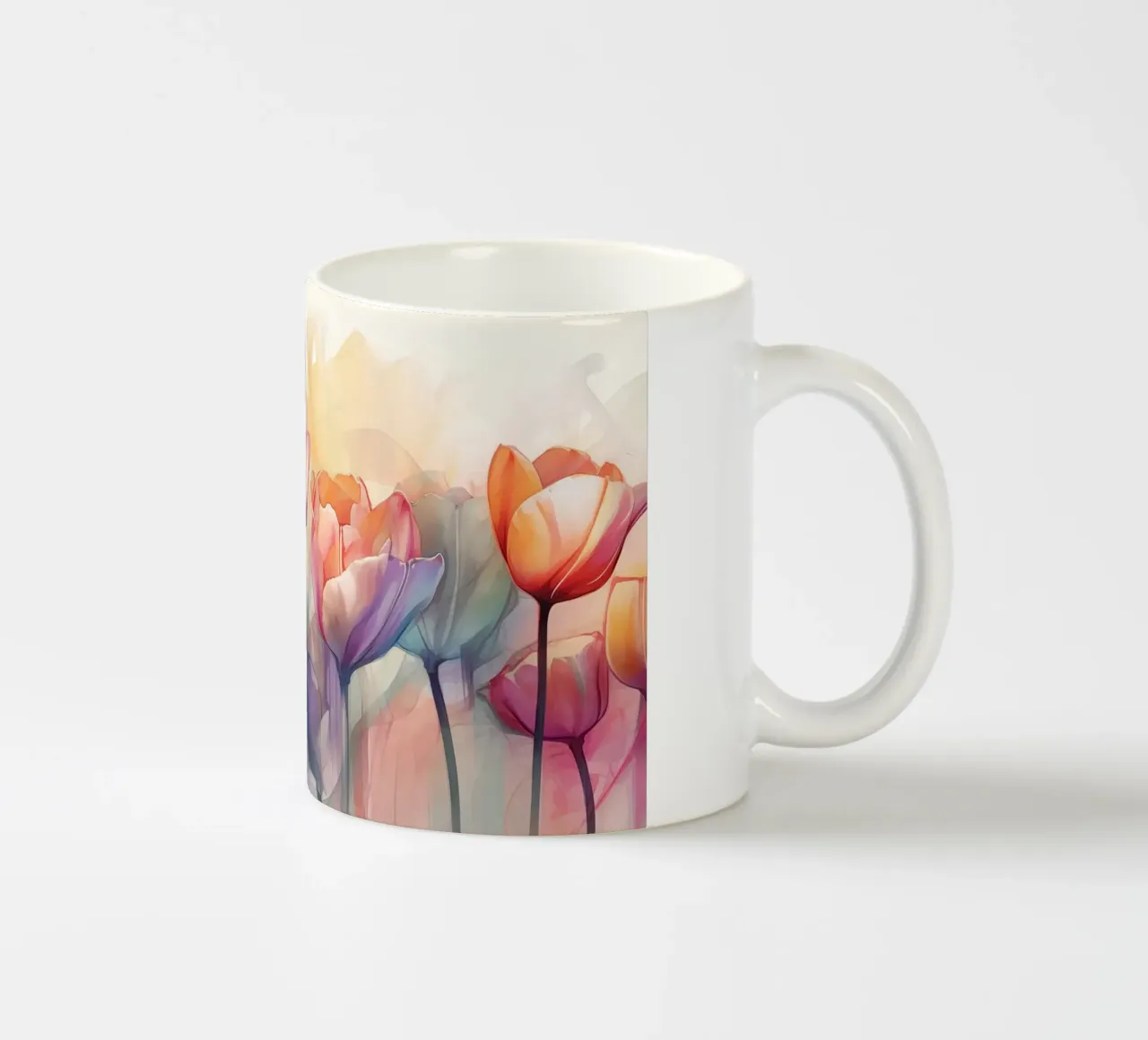 Tulipani acquerello tazza in ceramica da Imagine