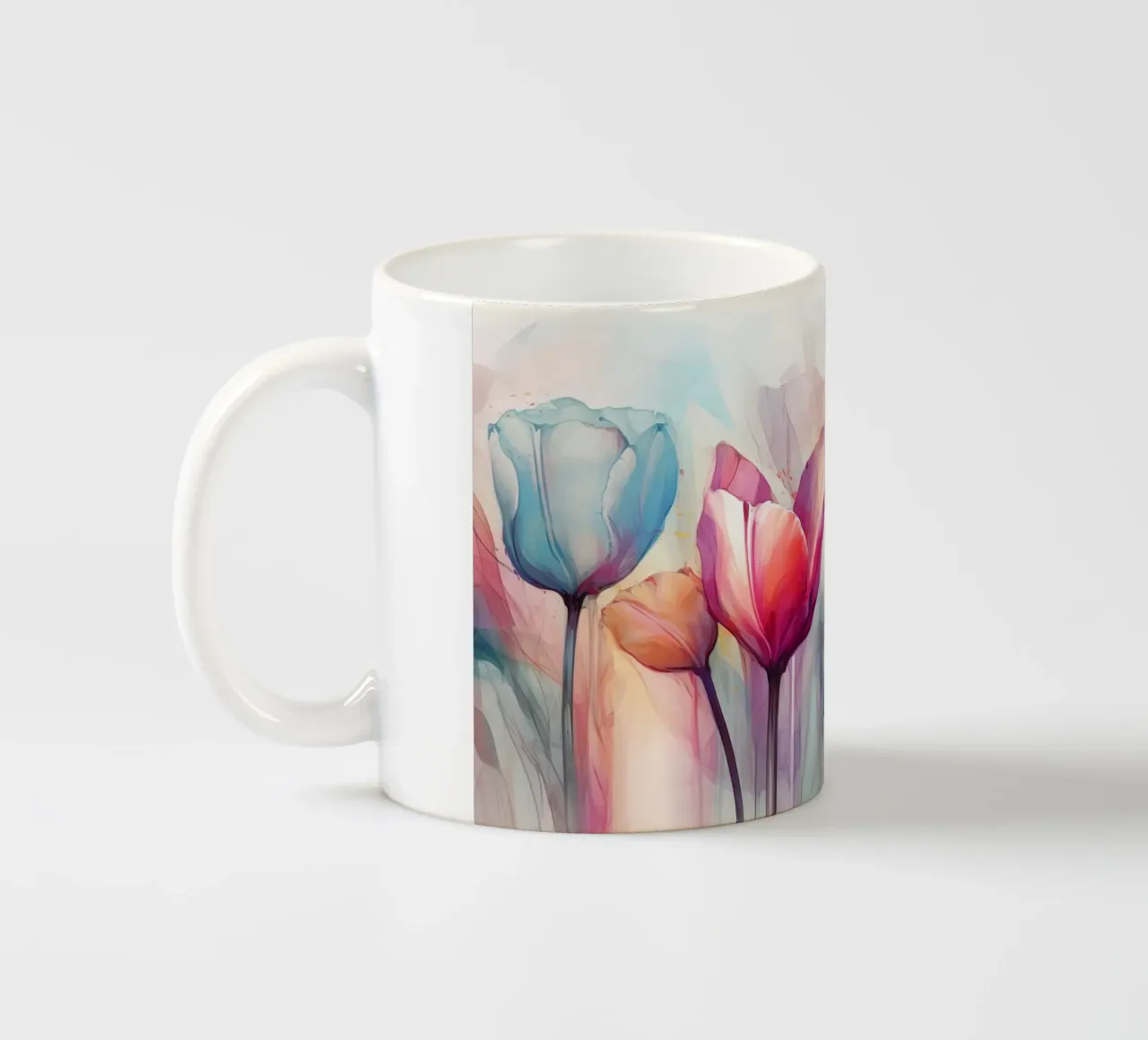 Tulipani acquerello tazza in ceramica da Imagine