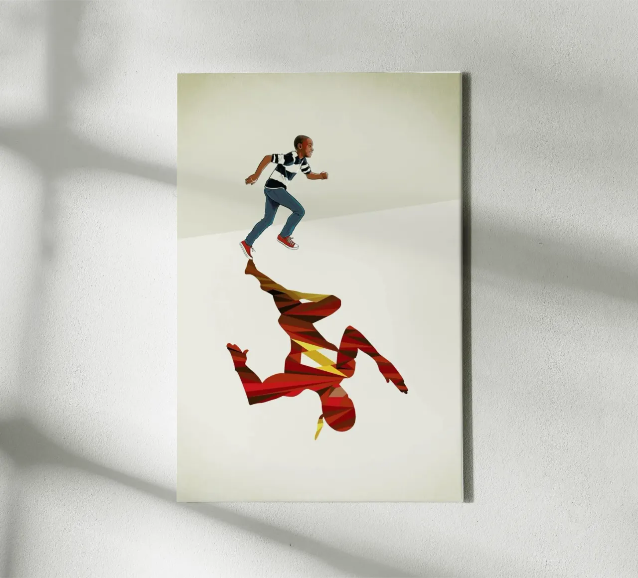 Super Shadows Scarlet Speedster tela con Cornice a cassetta da Jason Ratliff