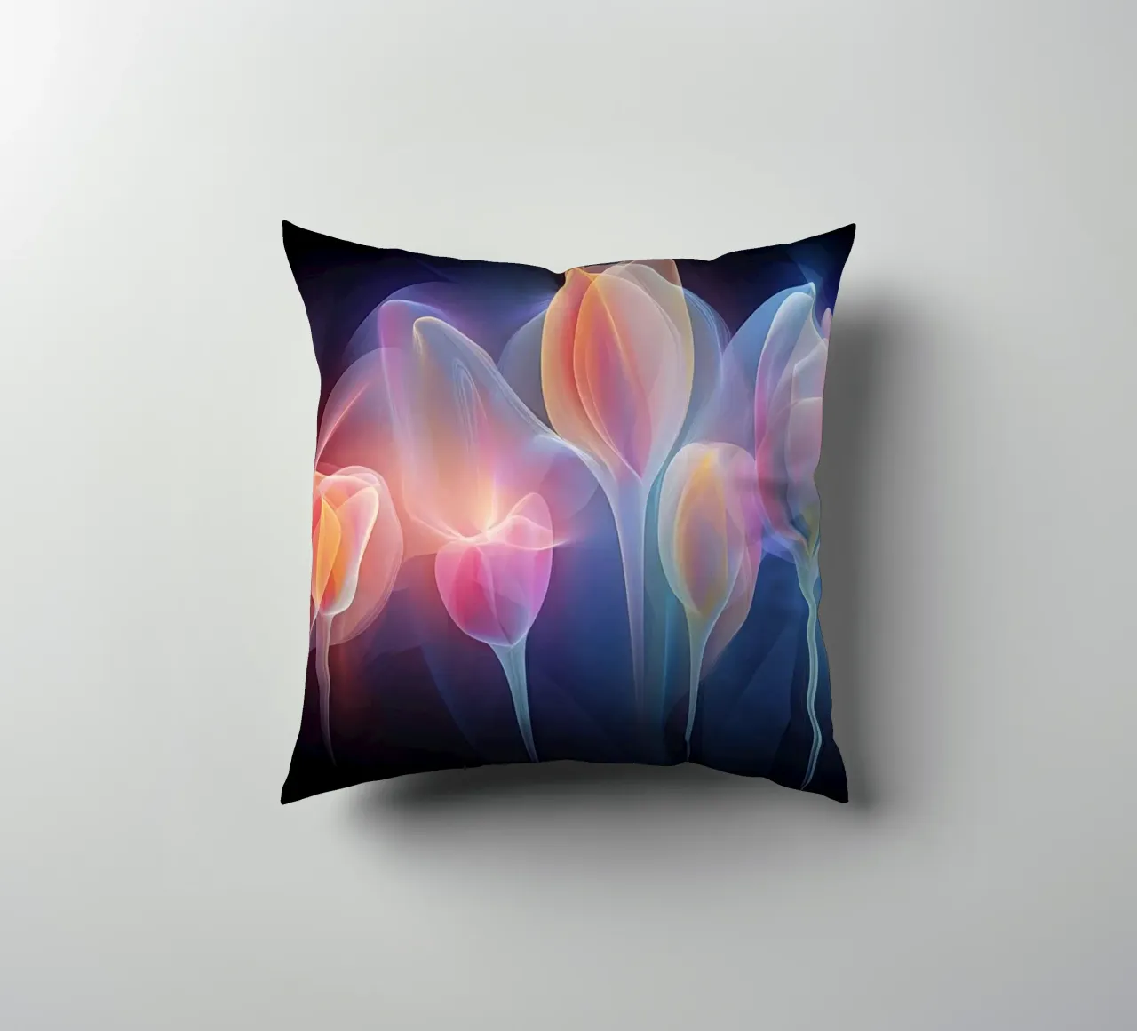 Tulipani al neon cuscino da Imagine