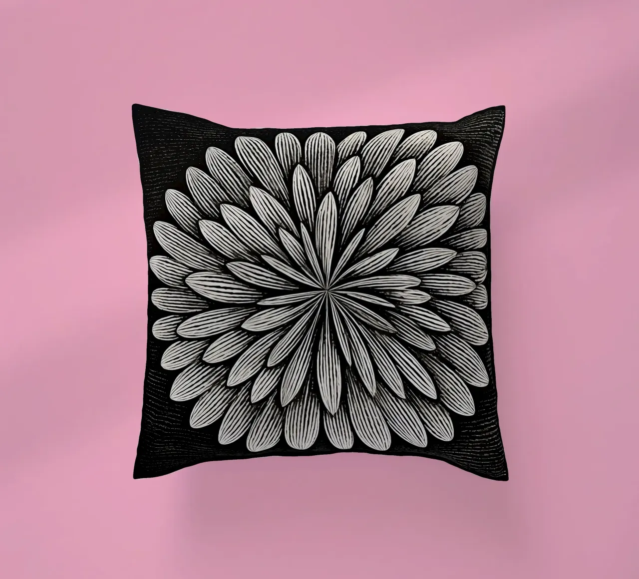 Fiore in bianco e nero cuscino da Imagine