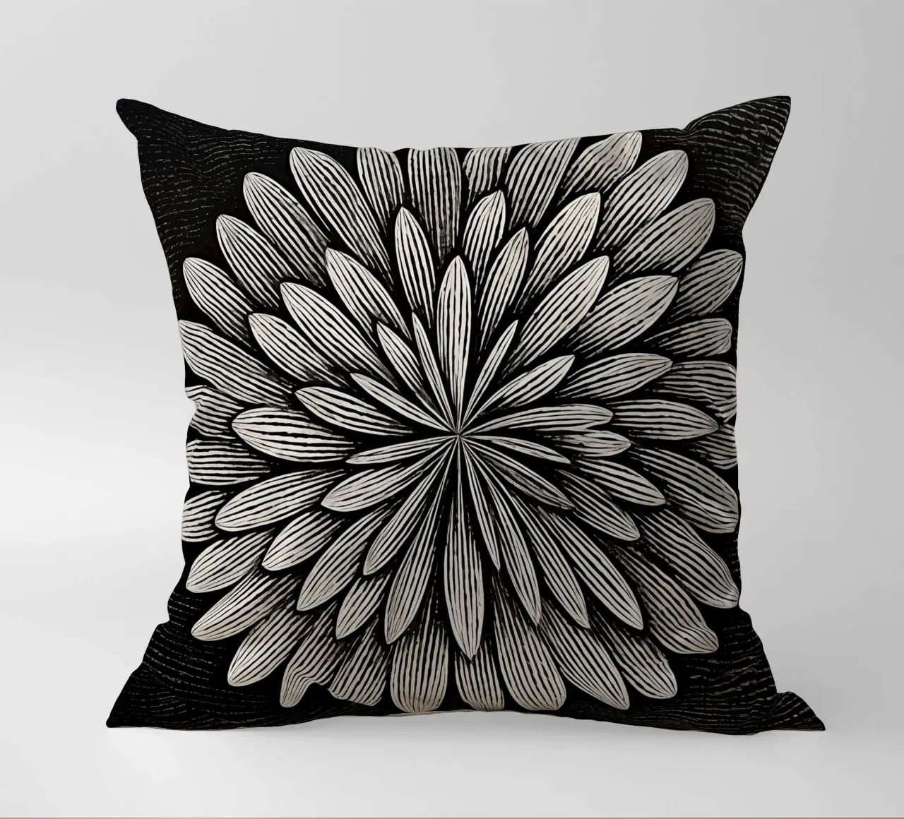 Fiore in bianco e nero cuscino da Imagine