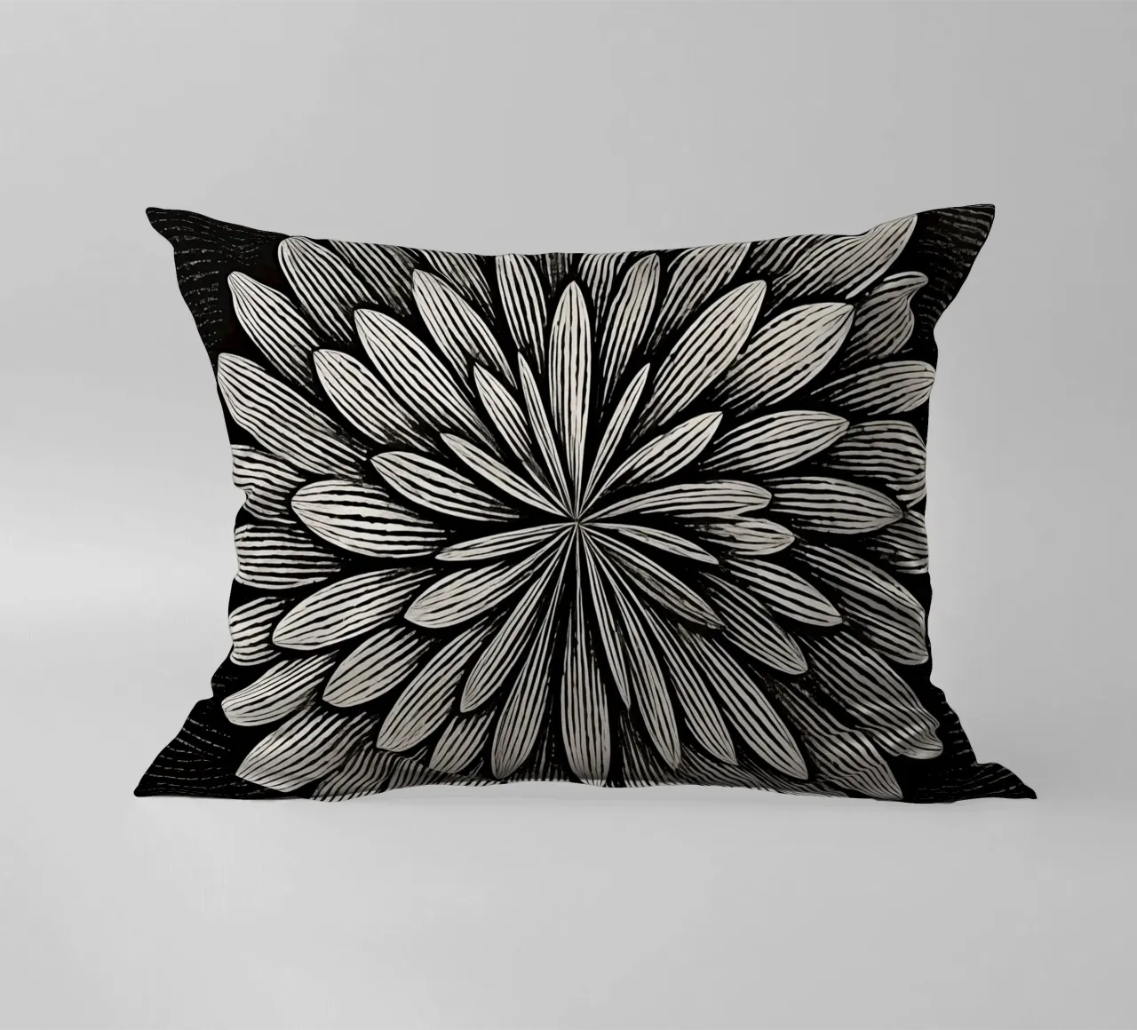Fiore in bianco e nero cuscino da Imagine