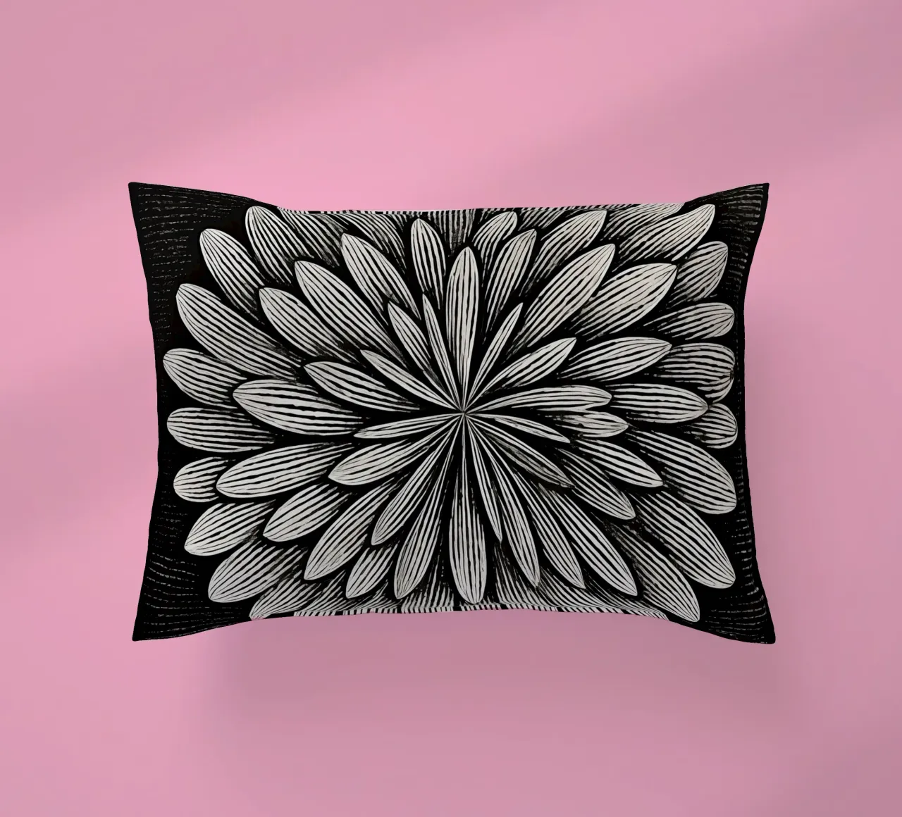 Fiore in bianco e nero cuscino da Imagine