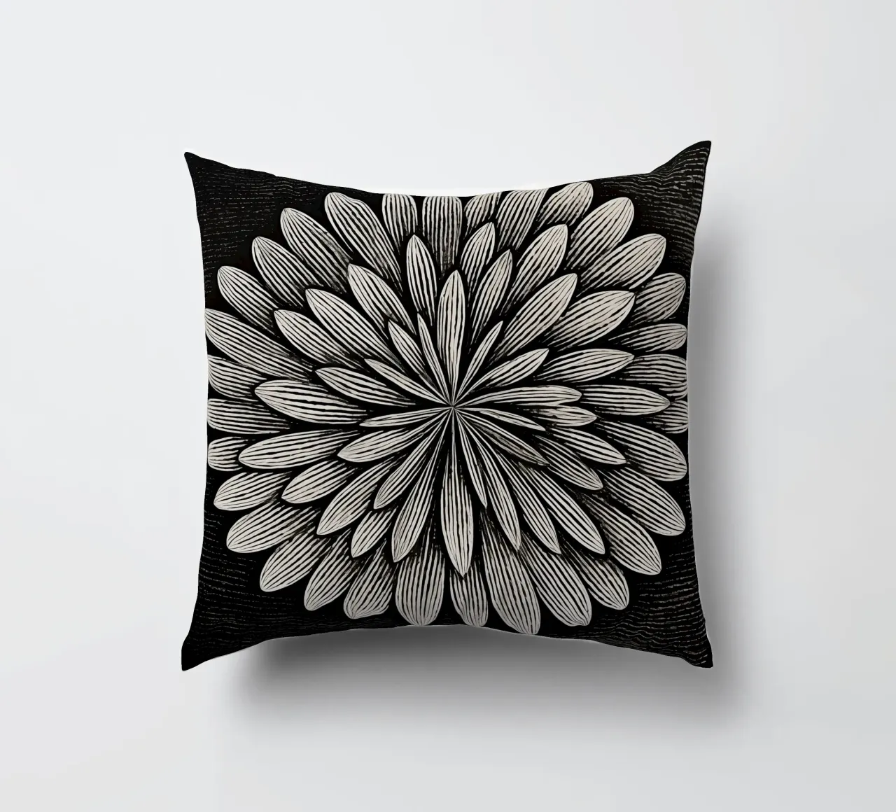 Fiore in bianco e nero cuscino da Imagine