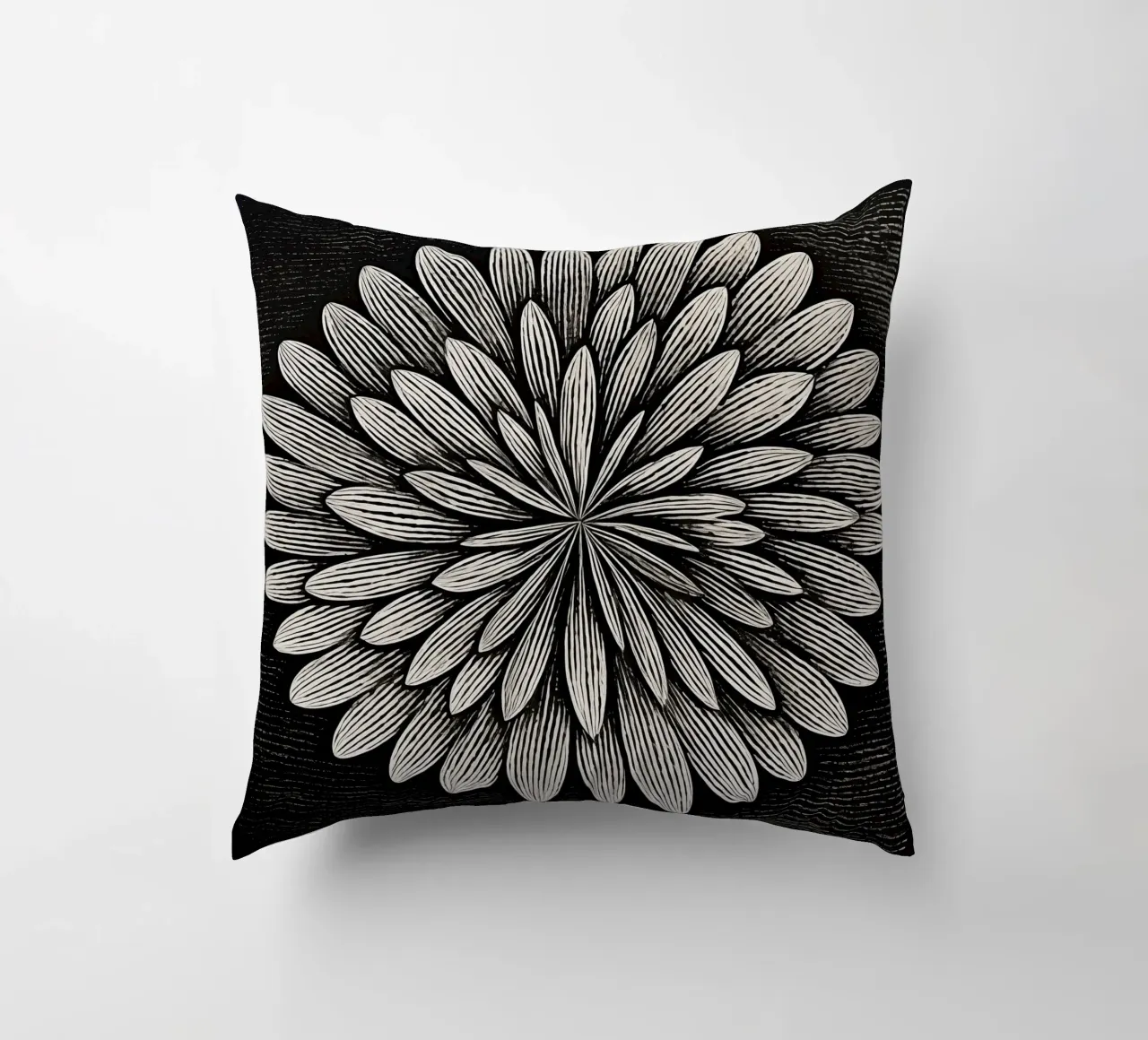 Fiore in bianco e nero cuscino da Imagine