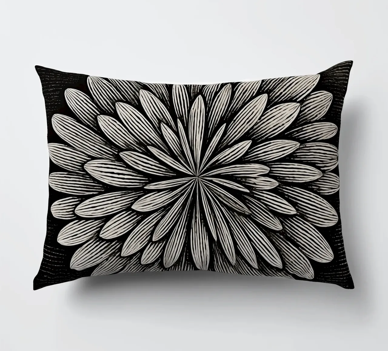 Fiore in bianco e nero cuscino da Imagine
